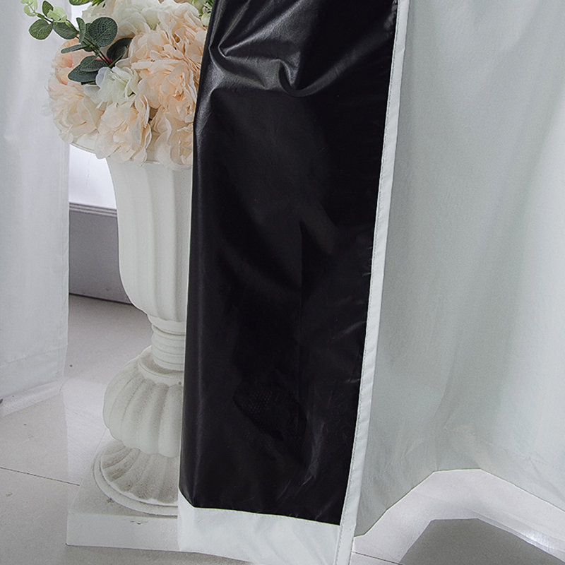 Hopp Blackout Curtains / Drapes Single Panel, 54" W x 84" L, Black