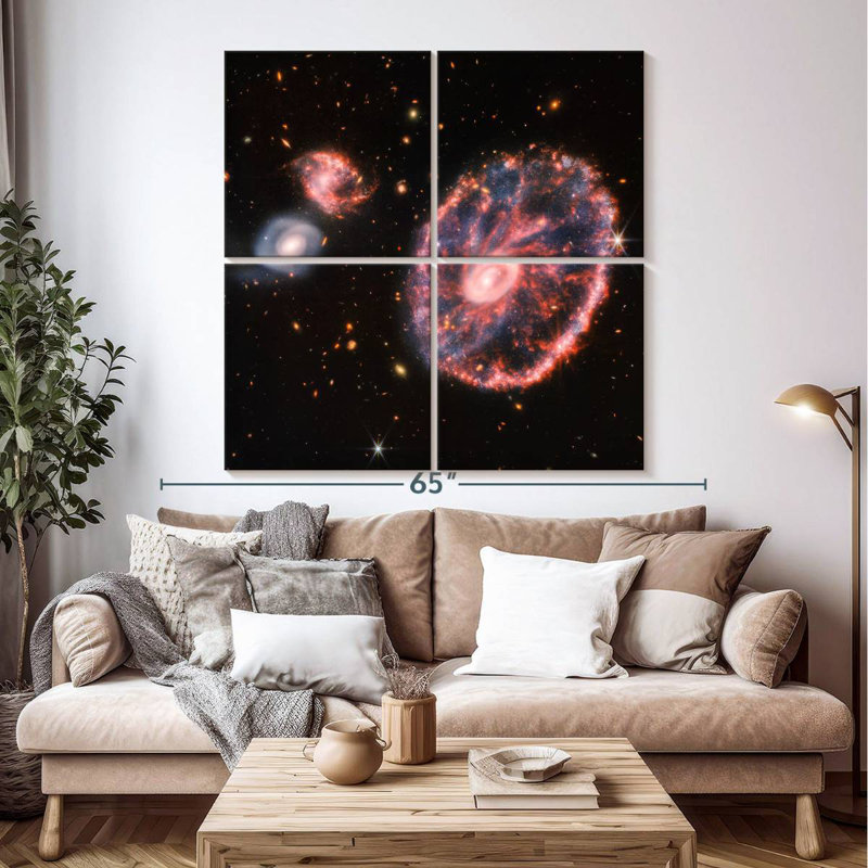 Oberle The Cartwheel Galaxy From Webb, 50" H x 50" W