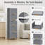Plastic Stackable Storage Cabinet Bins, 5 Tier