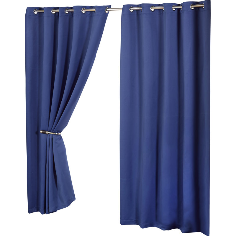 Lloyd Harbor Blackout Curtain Pair, Blue, 117 W x 183 D cm