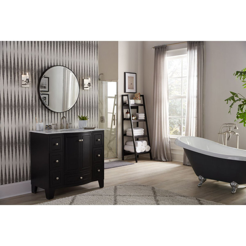 Éclairage pour meuble-lavabo 1 lumières Miesha, Nickel brossé
