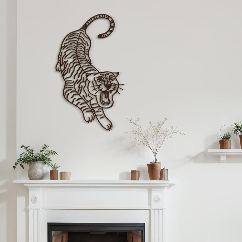 Wall Decor Metal, 24" H x 12" W x 0.05" D, Bronze