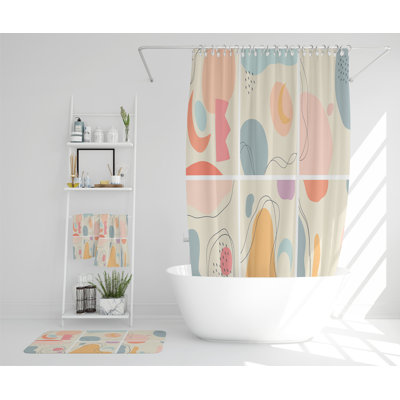 Nayha Polyester Shower Curtain Set