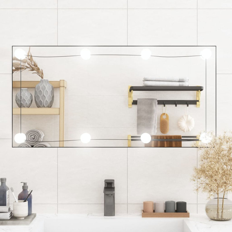 Lashaundria Flat Wall Mirror, 80cm H x 40cm W