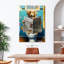 «Funny Animal Golden Retriever On A Toilette», ensemble de 3 reproductions sur toile 3 pièces-93062999