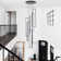 Tazkiya 7-Light Modern Chandelier Long Hanging Pendant for Stairs Staircase High Ceiling Hallway