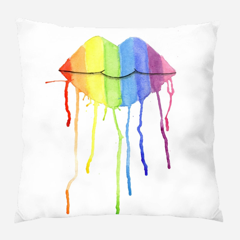 Coussin décoratif de dessin Reggie, Microsuède, Intérieur