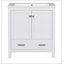 Meuble-lavabo blanc 30 po avec lavabo simple et armoire encastrée Combo