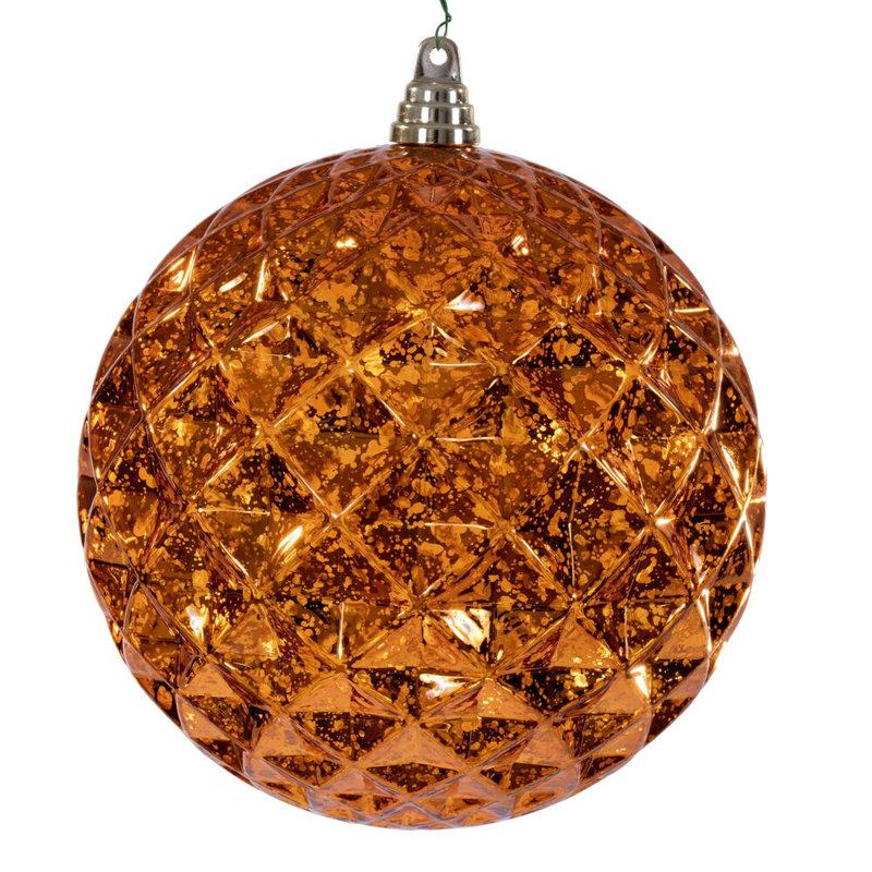 Ornement en diamant 8 po., Orange bruni