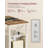 Side End Table With Charging Station, Slim Nightstand With 2 Drawers, Narrow Bedside Table For Living Room, Small Spaces-1342727081