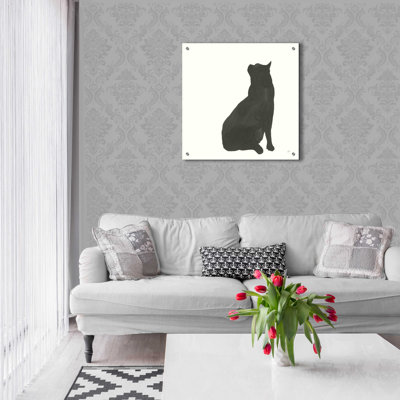 Red Barrel Studio «Black Cat II» par Chris Paschke, art mural en verre acrylique ACR-25074