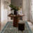 Oriental Floral Machine-Washable Non-Slip Rug.-1083888812