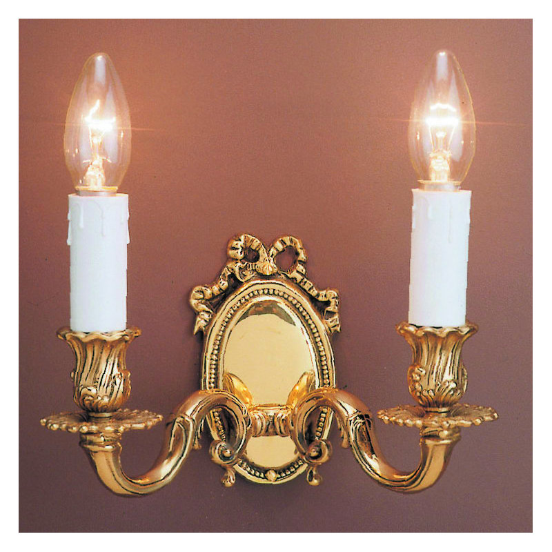 Rotherhithe Solid Brass Candle Wall Light