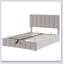 Lit plateforme tapissier avec système de rangement hydraulique