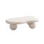 Table basse de 40 pouces en forme de nuage avec 3 pieds sphériques pour le salon, blanc crème-1605427433-1605427437-1605427438