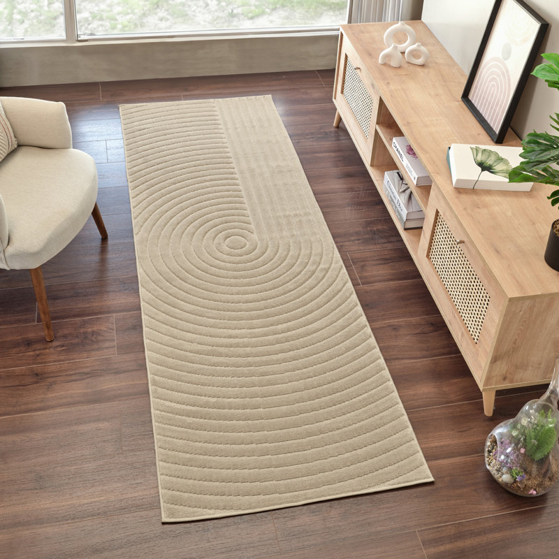 Ranota In- & Outdoor Scandi Modern Boho Beige Area Rug, Runner 80 x 230cm
