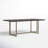 Grigg Metal Base Dining Table - Brown