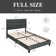 Elison Platform Bed with Fabric Upholstered Headboard and Wooden Slats