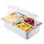 Distributeur de condiments pour comptoir 4 plats avec couvercle