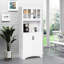 Armoire de cuisine avec tablettes réglables et espace pour micro-ondes pour la salle à manger, armoire de rangement décorative pour la maison