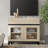 Modern TV Stand With Glass Doors For 40 Inch Tvs, Entertainment Center Console With Drawer And Metal Base For Living Room, Bedroom-644339059-645193775