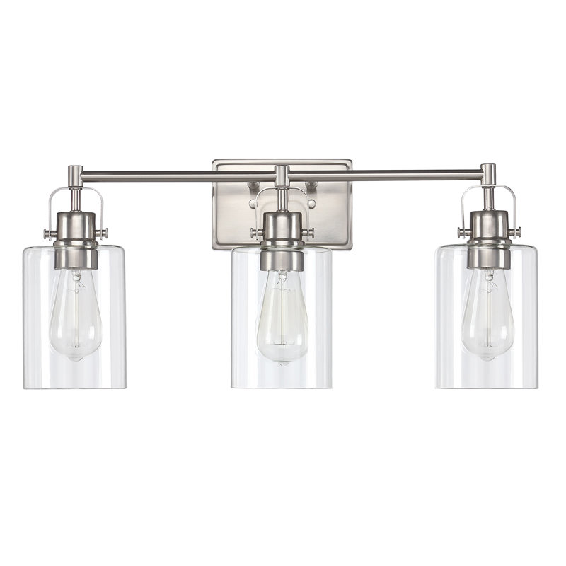 Siedentopf Dimmable Vanity Light, Brushed Nickel, 3