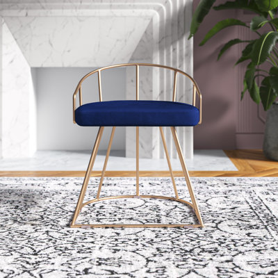 Aleena Metal Vanity Stool by Etta Avenue