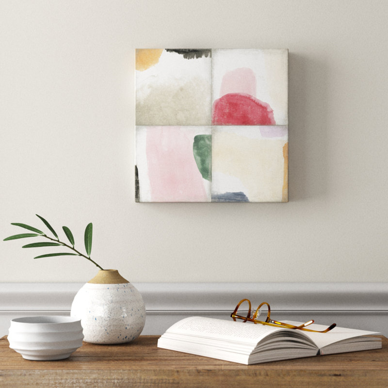 Pastel Tile III by June Erica Vess - Painting, 30cm H x 30cm W, Wrapped Canvas