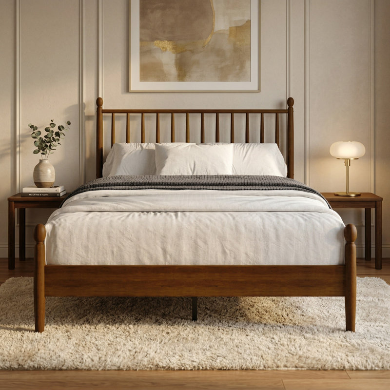 Downey King Platform Bed, Brown, King