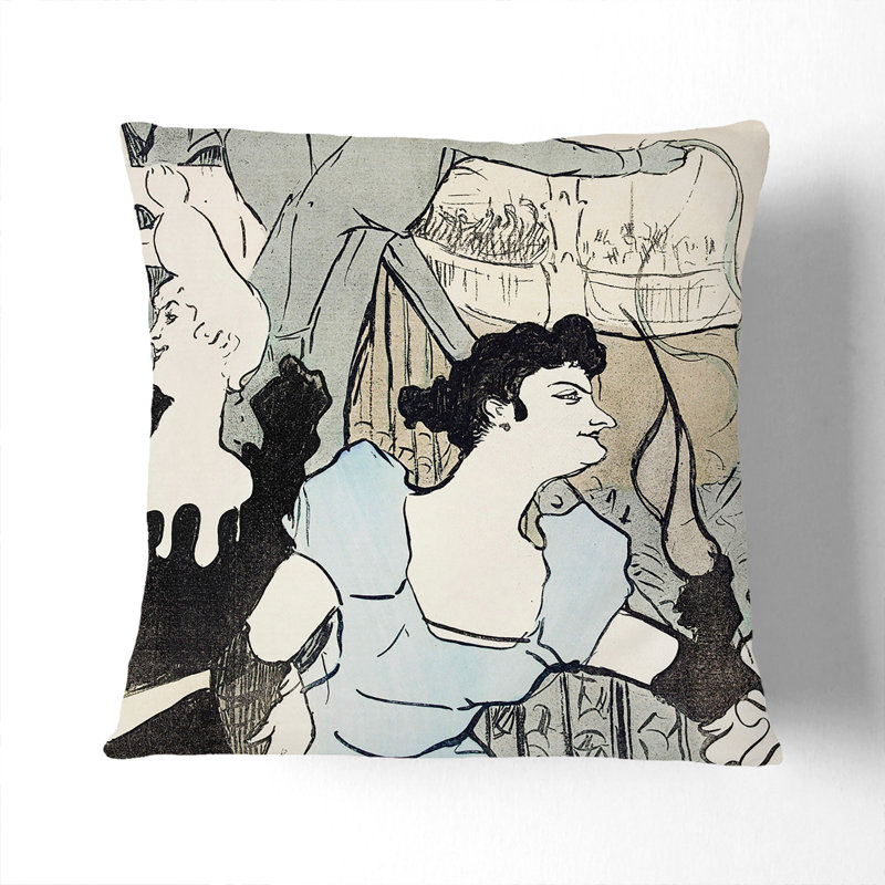 Casino In Paris Square Throw Cushion, Stone, 40cm H x 40cm W x 15cm D