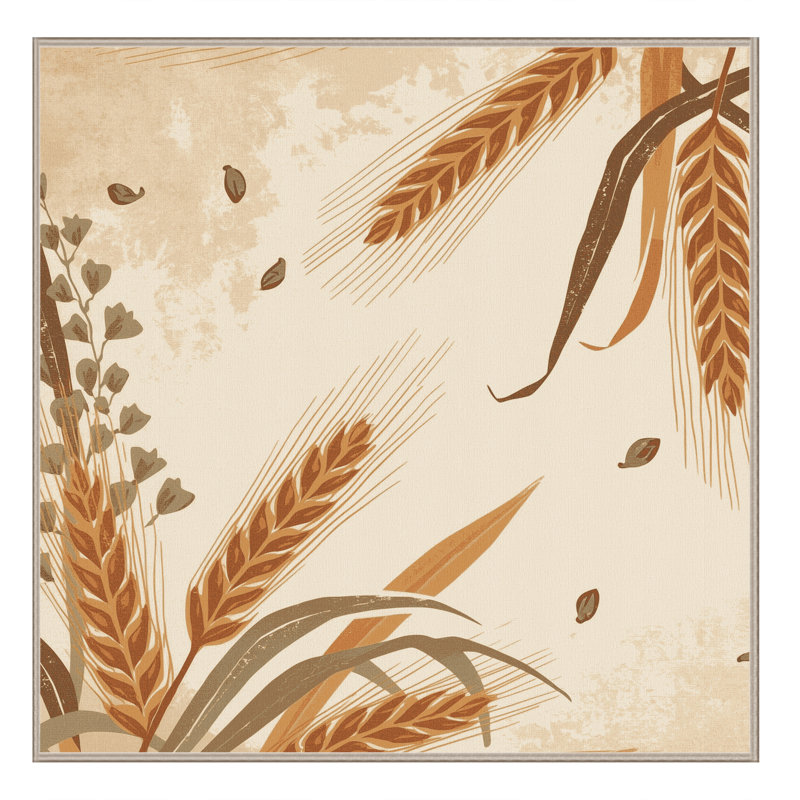 Tapis beige rustique lavable à la machine Paesyn, Carré 7 pi