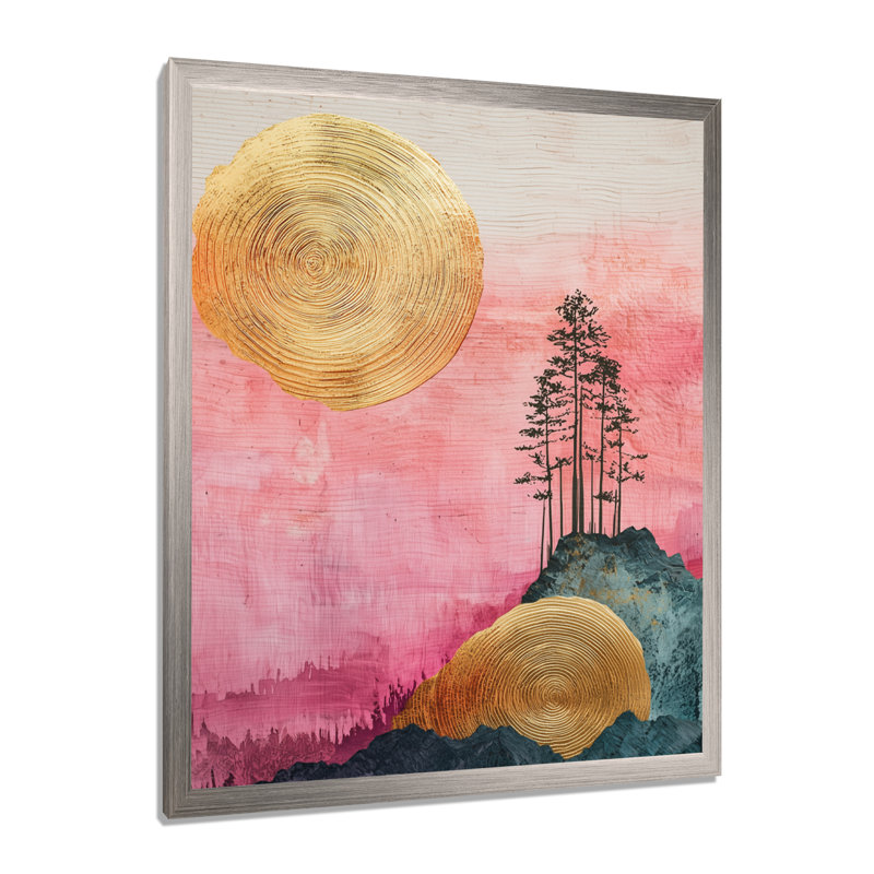 Décoration murale Alvord - Paysages, 32" H x 16" W, Silver, Reproduction encadrée sans passe-partout