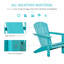 Chaise bleue résistante aux intempéries avec porte-gobelet, capacité de 330 lb, pour les espaces de jardin, de terrasse, de pelouse et de jardin