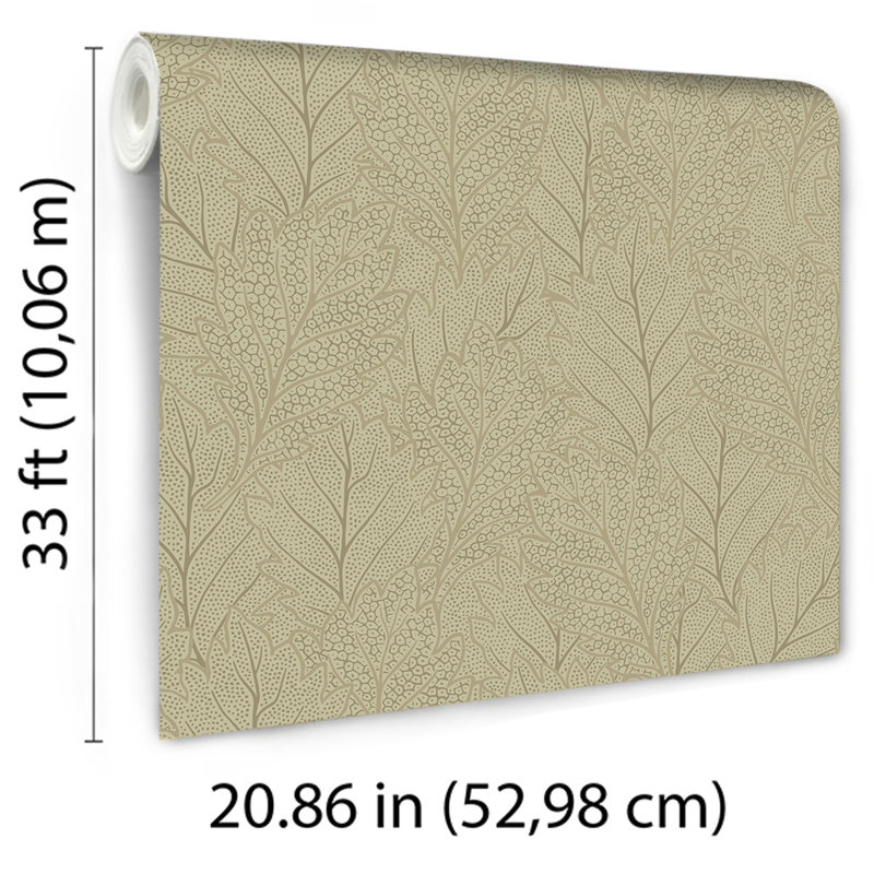 Papier peint feuilles Quercus, Green