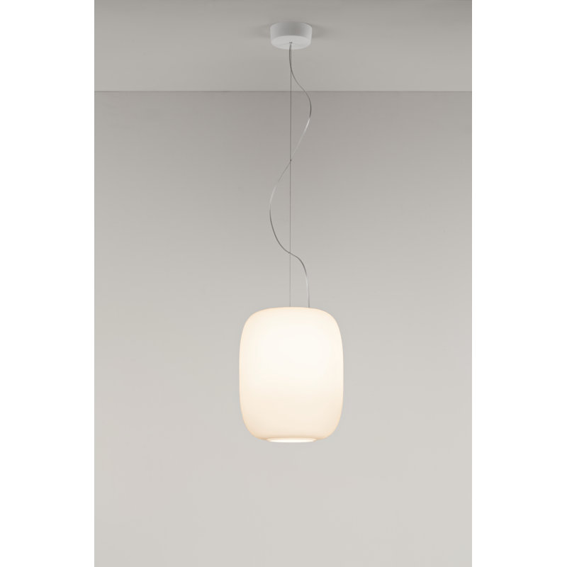 Santachiara 1 - Light Matt White Single Pendant, 200cm H x 30cm W x 30cm D