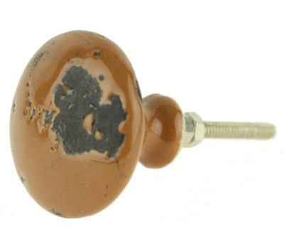 (5 Pack) 1-3/4 inch Aged Knob Tan