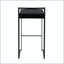 Tabouret de bar contemporain empilable en métal noir - ensemble de 2-134674210-134674219-134674222