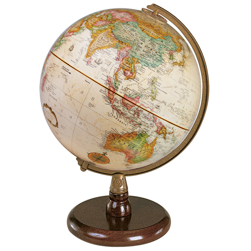 Cardboard Tabletop Globe, French