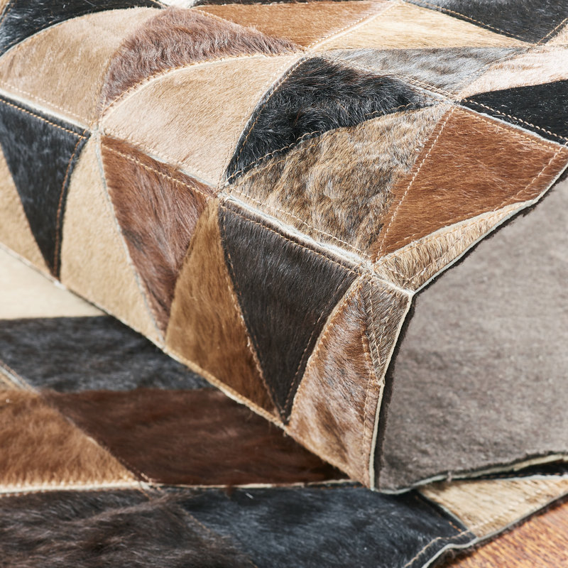 Jilla Cowhide Area Rug in Brown/Black, Novelty 9'6" x 13'