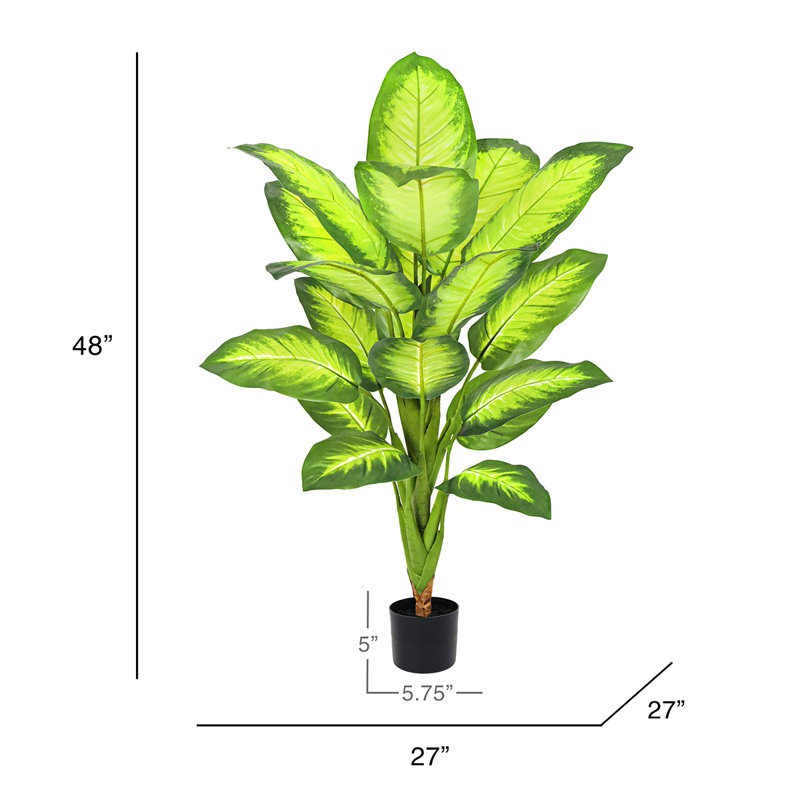 Artificial Dieffenbachia Tree in Pot