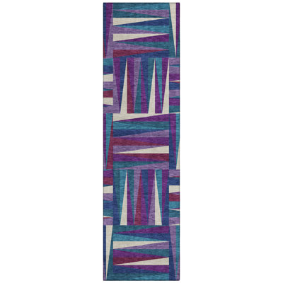 Azura Purple Washable Indoor-Outdoor Rug - 