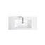 Meuble-lavabo flottant de 36 po avec lavabo, plateau en résine blanc brillant moderne et tiroirs à fermeture en douceur éblouissante, lavabo Dazzle