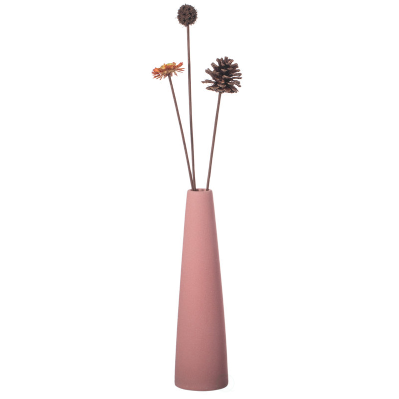 Tanyha 8-Inch Slim Cone Ceramic Vase – Modern Decorative Centerpiece, Minimalist Flower Holder - Elegant Accent for Living Room, Office, Bedroom, Entryway, or Bathroom Decor