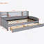 Lit plateforme tapissier avec tiroirs-155021343