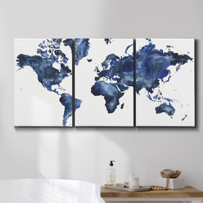 «Cable Town» sur toile, reproduction de 3 pièces, H 60 po x l 120 po x P 2 po
