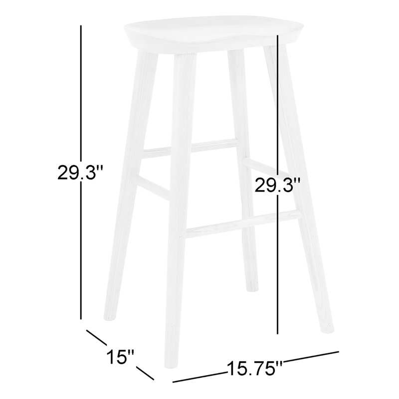 Tabouret de bar et de comptoir Anzie, Tabouret de bar (siège d'une hauteur de 29,3 po), Naturel