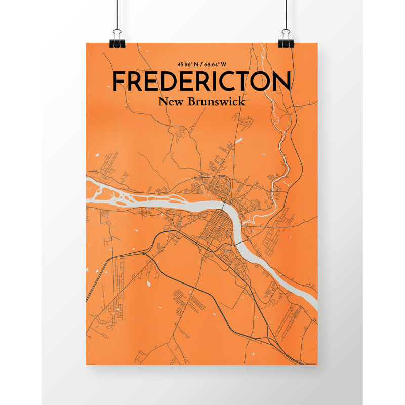 Frederion City Map - No Frame Print, 61cm H x 45.7cm W