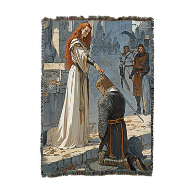 Pure Country Weavers Knighting Tapestry Throw Blanket Woven from Cotton - Made in The USA (54x62)