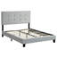 Cadre de lit plateforme grand tapissier gris, tête de lit, support à lattes de bois, base de matelas, assemblage facile, pas besoin de sommier gris moderne avec base, nécessaire