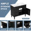 Meuble-lavabo simple sur pied 36 po avec comptoir en céramique, tablette réglable et tiroirs-1732998557